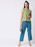 Mantra sleevless front, back yoke top