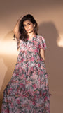 Mantra Pink Printed Maxi dress
