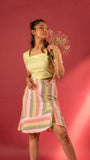 Mantra Pink Striped Skirt